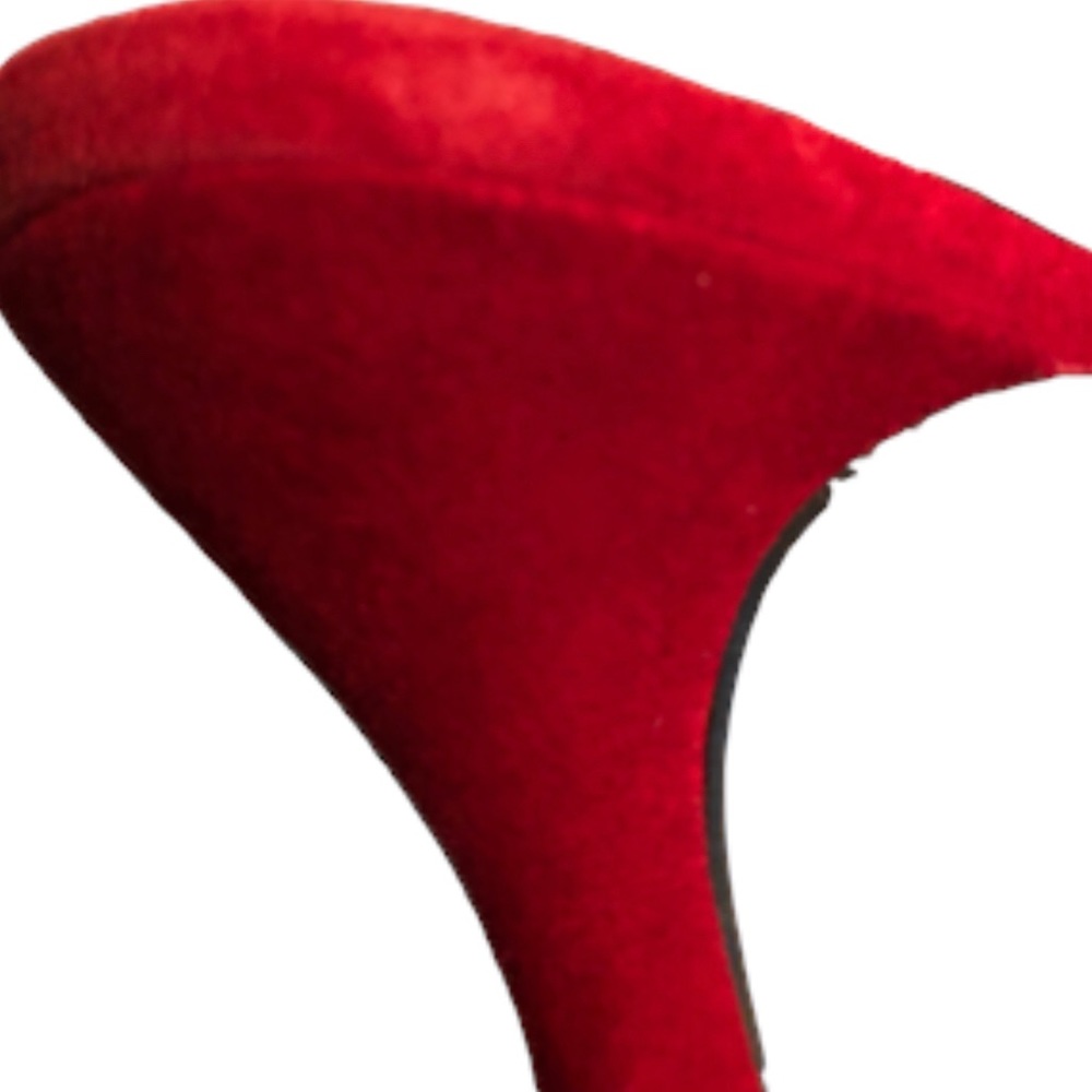 NATURALIZER‎ - Women’s Red Suede Leather Mary Jane Mule Slides Pump - Size 8M - Picture 10 of 15